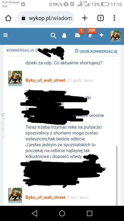 Bykuofwall_street - No kto by Sie spodziewal :)
Rozmowa z wczoraj
#gielda