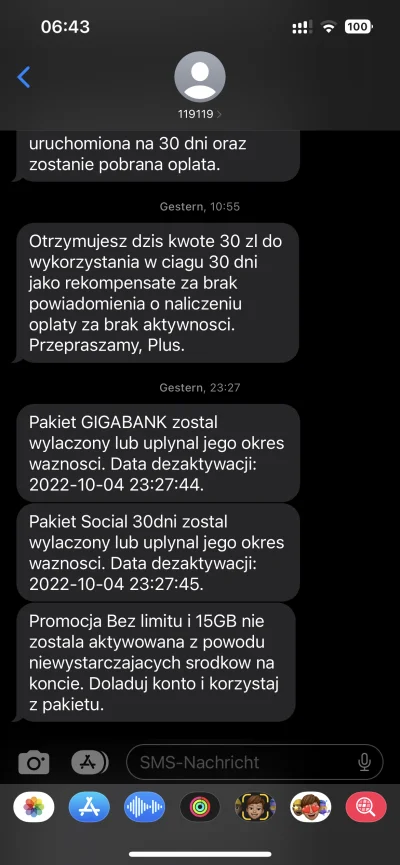 Jemo - Niby otrzymalem jakas rekompensate, ale pod *100# ani w aplikacji iPlus jej ni...