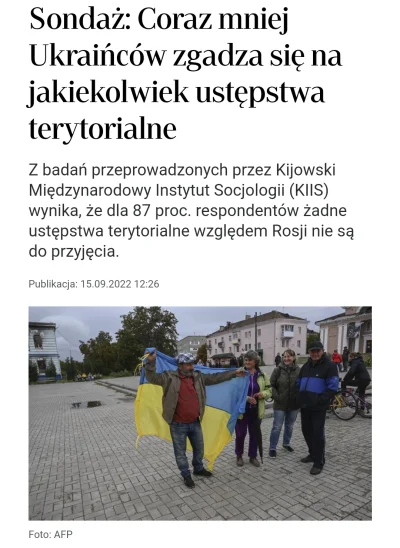 gtk90 - > Ludzie na Ukrainie zwykli obywatele nie chcą już tej wojny

@Miska-ryzu: ...