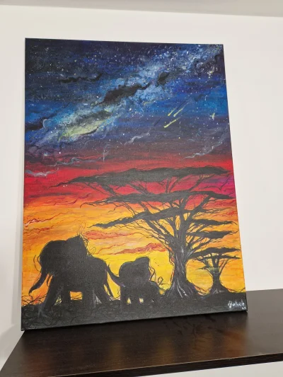 hurtwish - Najnowsza sztuka mego pędzla
Mleczna droga, słonie i zachód słońca w Afryc...