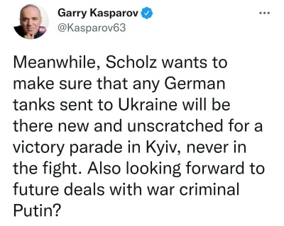waro - Garry Kasparov odpalił się dzisiaj na twitterze.

Pyta się retorycznie Schol...