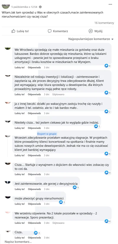 mickpl - Z grupy na fb dla deweloperów

"Proces decyzyjny trwa dłużej", "ostatnio m...