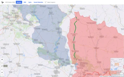 JanLaguna - Nowa rosyjska linia obronna Swatowe-Kreminna. Mapa nieco przekłamuje sytu...
