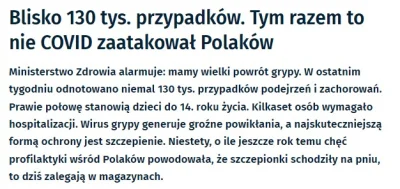 selectGwiazdkaFromTabelka - A mówili, że grypka to nic w porównaniu z kowidem.
#koro...