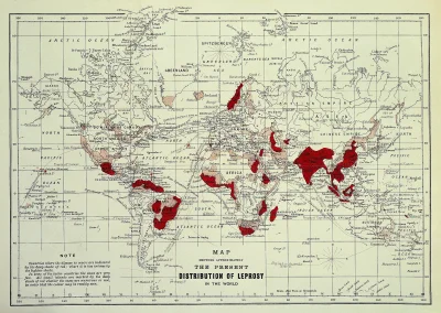 knur3000 - Występowanie trądu na świecie w 1891 roku

#trad #norwegia #mapy #mappor...