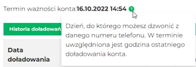 Piotrus733 - Właśnie dostałem info że karta ważna do 16.10.2022
doładowałem na niej ...