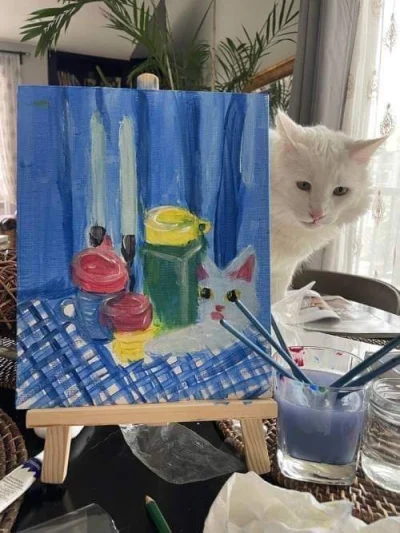 O.....0 - #sztuka #malarstwo #koty