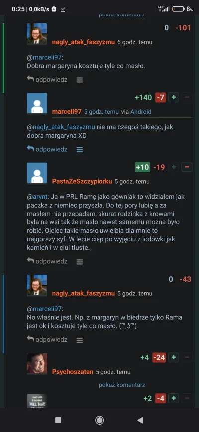 n.....u - Kiedy powiesz coś pozytywnego o margarynie na wykopie xD

#humorobrazkowy