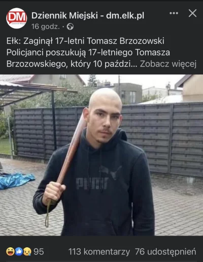 eMaciek - W #elk szukają chłopaka i dziennik miejski dorzucił do informacji o poszuki...