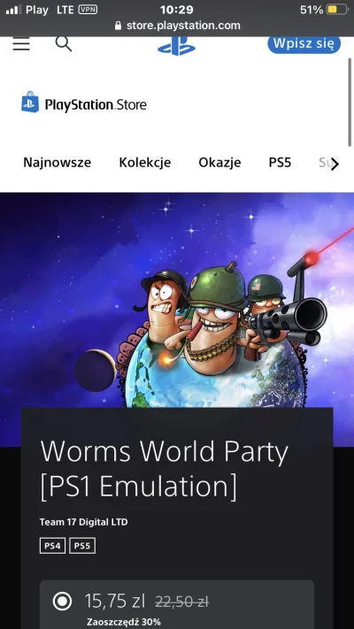 mango - Mircy kupował ktoś na #ps4 z #wormsarmageddon albo world party w wersji ps1 e...