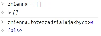 wybacz - > zmienna.length > 0 &&  - jest git wynikiem działania operatora > będzie tr...