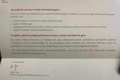 malkuth - @Colek: tauron wypowiedział wszystkim umowy i nie będzie podpisywał nowych ...