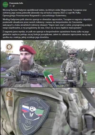 kidnice - Kolejny dowód na "nieżycie" Magomieda Tuszajewa. Wczoraj Kadyrow zamieścił ...