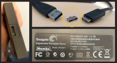 rozmiar-czcionki - Debil (czyt. ja) rozdupcył (wyrwał) gniazdo USB w dysku Seagate 1,...