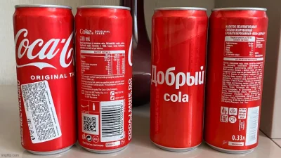 EarpMIToR - > Po lewej oryginalna Coca-Cola. Po prawej nowy Dobry Coke.
 Ironia poleg...