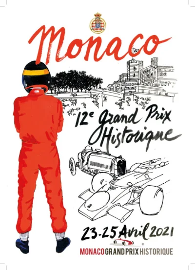 Gentleman_Adrian - Oficjalny plakat dwunastego historycznego GP w Monako, co poniektó...