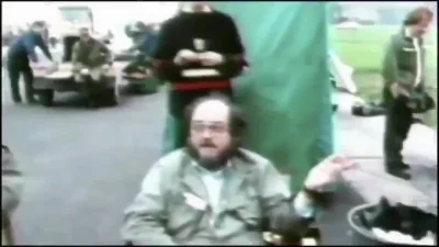 cheeseandonion - >Stanley Kubrick on the set of FULL METAL JACKET, not particularly p...