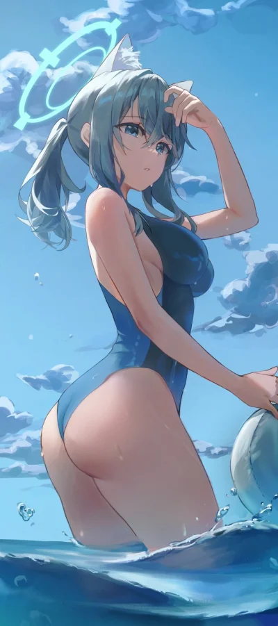 m.....y - #randomanimeshit #anime #swimsuit #kemonomimi #kitsunemimi #bluearchive #sh...