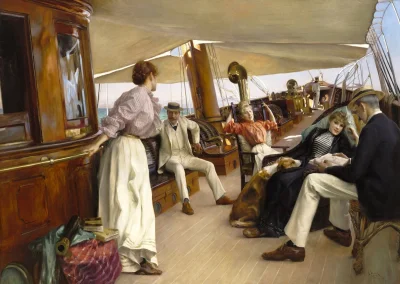 pipun - Julius LeBlanc Stewart - Na jachcie „Namouna“, Wenecja 1890
#sztuka #malarst...