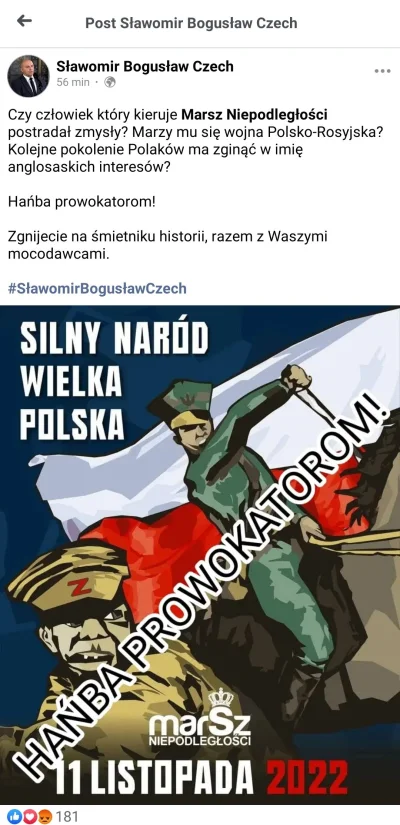 wshk - Ale wybiło szambo u prawaków po publikacji tegorocznego plakatu marszy niepodl...