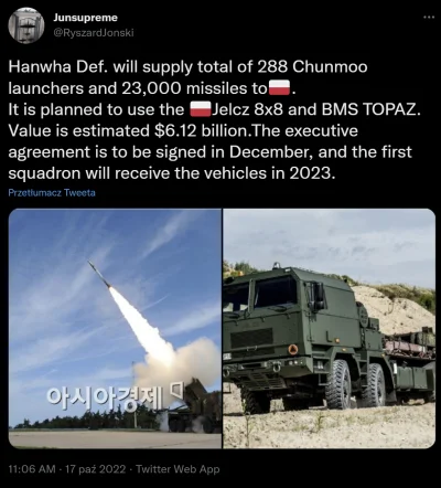 Okcydent - Będzie 288 wyrzutni Chunmoo z 23 000 pocisków. Wykorzystane zostanie podwo...