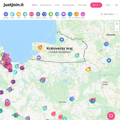 JustJoinIT - Aktualizacja mapy zakończona pomyślnie. Od dziś możecie przeglądać ofert...