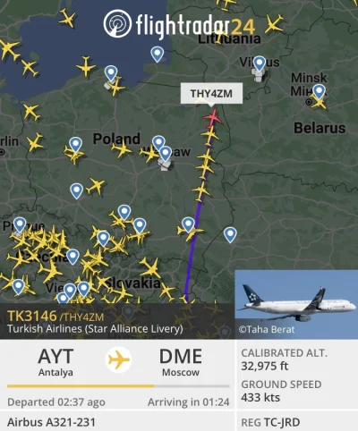 hochwander - #flightradar24 a co to za nocna turecka wycieczka 5ciu a321 do Moskwy
