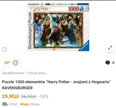 anoysath - Puzzle 1000 elementów "Harry Potter - znajomi z Hogwartu" RAVENSBURGER

...