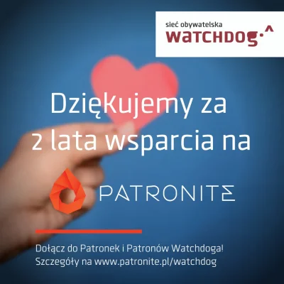 WatchdogPolska - My dziś rocznicowo. Dziś mijają nam 2 lata z Patronite.pl! Dokładnie...