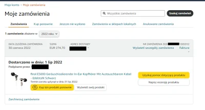 Kliko - Kupiłem słuchawki na niemieckim #amazon, po ok. 3.5 miesiąca lewa zaczęła gra...