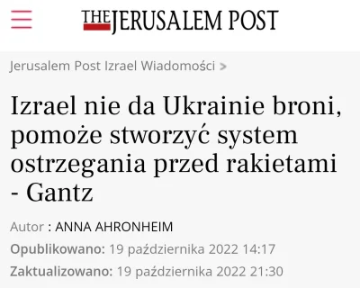 Deathspeace - Izrael wspiera i stoi po stronie Ukrainy, NATO i Zachodu” – powiedział ...