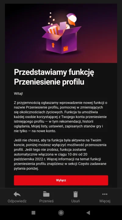 qubas89 - Takiego maila dostałem, więc czas się przenieść na inną platformę
#netflix