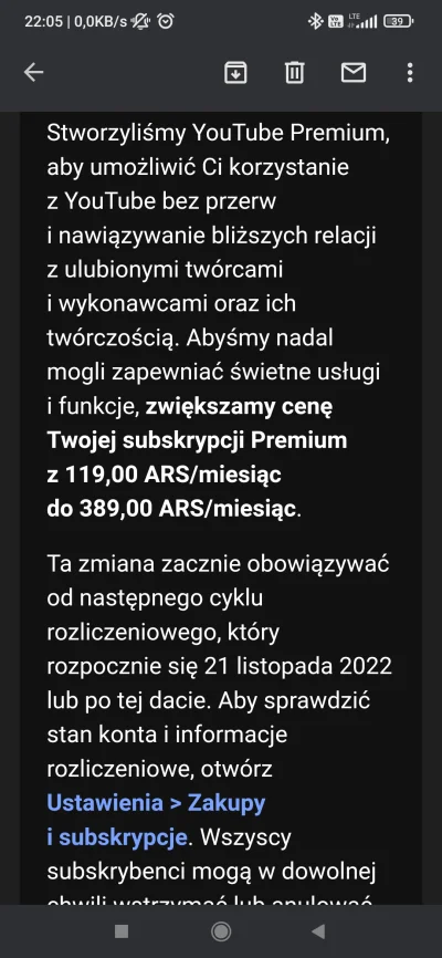 setkadolarow - #youtubepremium
Też dostaliście podwyżkę na Argentynę?