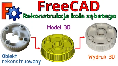 InzynierProgramista - FreeCAD - koło zębate do paska zębatego - rekonstrukcja 3D | tu...