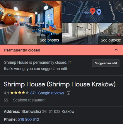 niepoprawny_marzyciel - Shrimp house na starowiślnej zamknięty?

ktoś coś wie? na g...