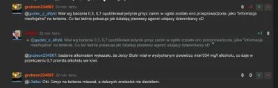 L3stko - Żeby być uczciwym wrzucam screen, gdzie co do ilości promili grubcio przyzna...