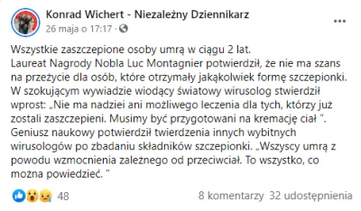 KubaGrom - Pamiętacie jeszcze jakie niusy krążyły rok temu po antyszczepionkowych pro...