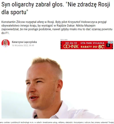 cinu4 - > nie zdradzę Rosji dla sportu

@kubossc: a to nie przypadkiem Mazepin powi...