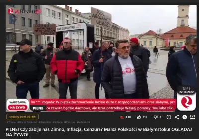 Neobychno - Znów tłumy na proteście szurów, tym razem w Białymstoku. Brawo wUralu24, ...