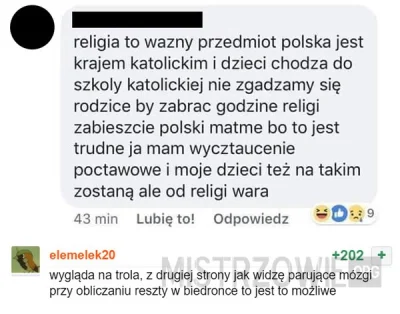 januszzczarnolasu - > Pytanie, czy utrzymywanie religii w szkole ma sens?

@HeadH: ...