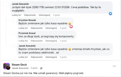 szary-obywatel - Pamiętajcie, żeby do waszego Steam Decka wrzucać tylko dyski M.2 223...