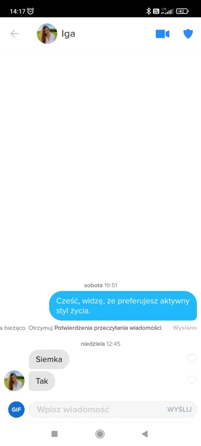 H.....a - Tak wygląda rozmowa z p0lkobotem na tinderze, który napisał w opisie 'jezel...