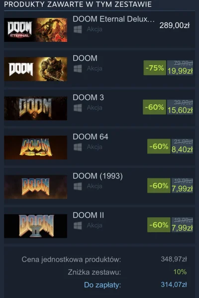 Cierniostwor - #steam #gry 
Chciałem sobie kupić serie Doom a tu klops:
Ethernal nie ...