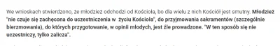 Salir - @pomidorki_koktajlowe: raport polskiego episkopatu: młodzi odchodzą od kościo...