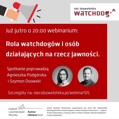 Watchdog_Polska - Już jutro widzimy się na webinarium o Szkole Inicjatyw Strażniczych...