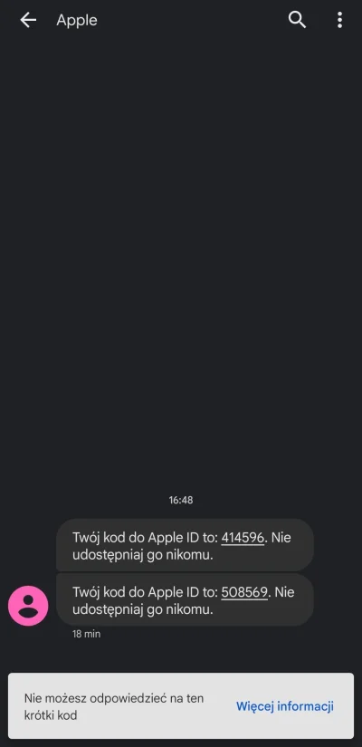 tldr - Mirki, dostałem sms jak na screenie. Nie mam iphona już od ładnych kilku lat. ...