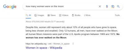 ziuaxa - Wiecie ile kobiet chodziło po Księżycu? #astronomia #ciekawostki 

SPOILER