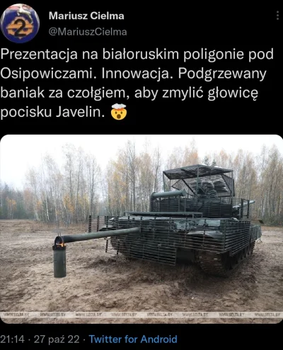 Kempes - #ukraina #rosja #wojna #militaria #heheszki

Pewnie paliwem jest spirytus z ...