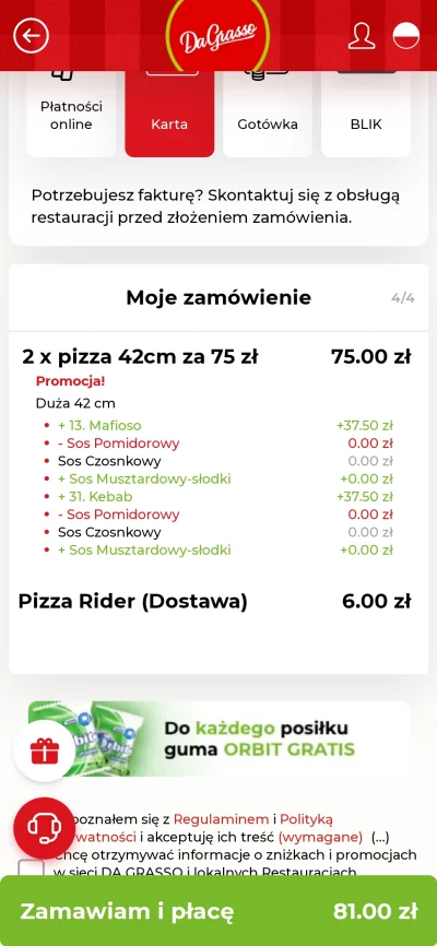 Zygfryt_Janik - Chłop płaci 75zł za dwie pizze i jeszcze sobie liczą za dostawę 6zl
#...