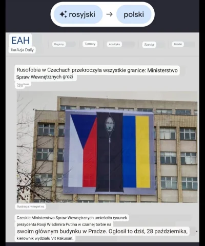 silesianist - #czechy #czeskiememy #rosja #ukraina 
Tłumaczenie google.